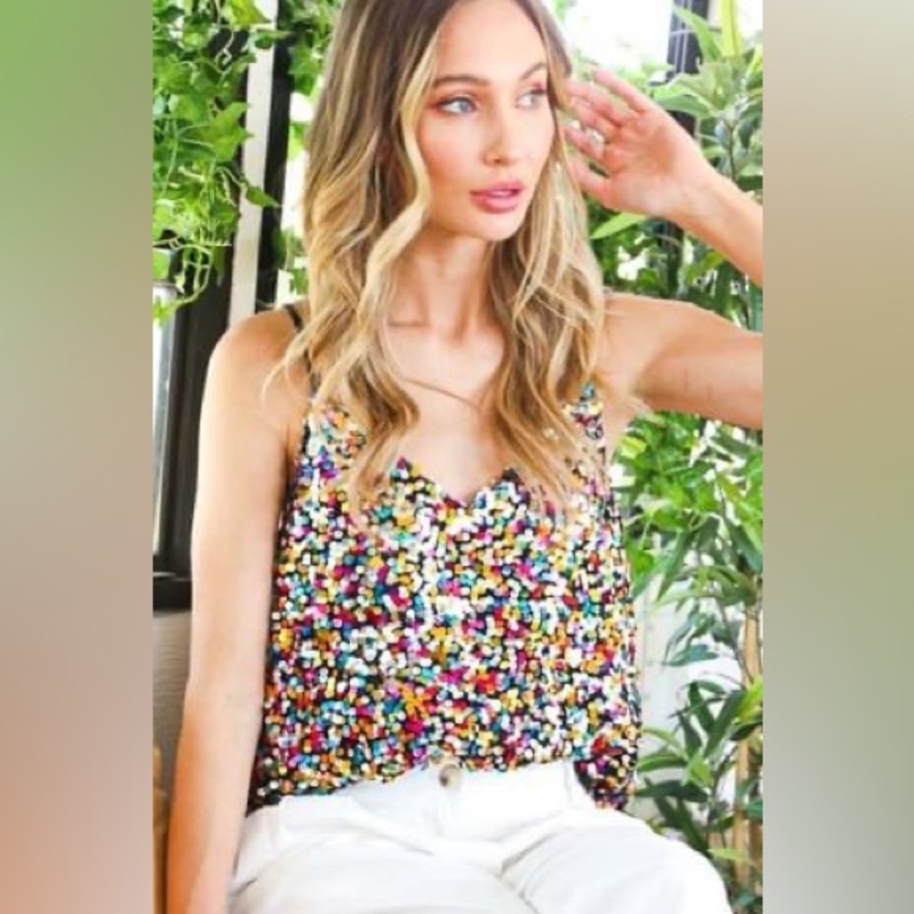 Multicolored sequin tank. Bought from boutique. New with tags, never worn.
